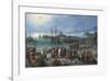 Harbour Scene with St. Paul's Departure from Caesarea-Pieter Bruegel the Elder-Framed Premium Giclee Print