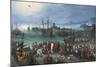 Harbour Scene with St. Paul's Departure from Caesarea-Pieter Bruegel the Elder-Mounted Premium Giclee Print
