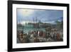 Harbour Scene with St. Paul's Departure from Caesarea-Pieter Bruegel the Elder-Framed Premium Giclee Print