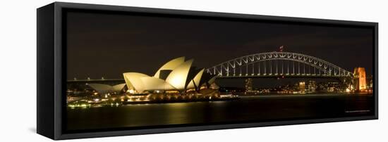 Harbour Sydney, Opera and Harbour Bridge in Sydney, New South Wales, Sydney, Australia-Thorsten Milse-Framed Stretched Canvas