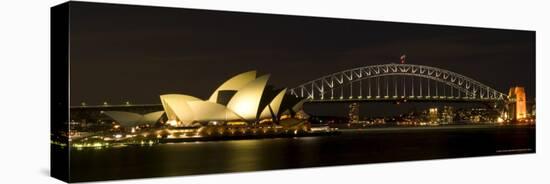 Harbour Sydney, Opera and Harbour Bridge in Sydney, New South Wales, Sydney, Australia-Thorsten Milse-Stretched Canvas