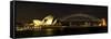Harbour Sydney, Opera and Harbour Bridge in Sydney, New South Wales, Sydney, Australia-Thorsten Milse-Framed Stretched Canvas