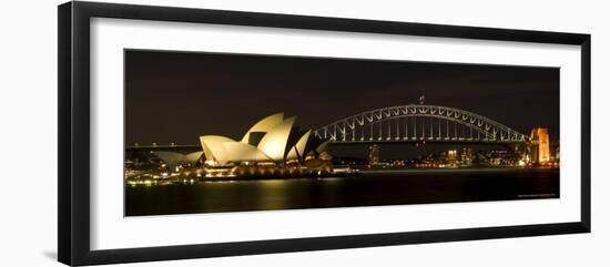 Harbour Sydney, Opera and Harbour Bridge in Sydney, New South Wales, Sydney, Australia-Thorsten Milse-Framed Photographic Print