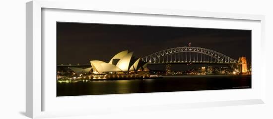 Harbour Sydney, Opera and Harbour Bridge in Sydney, New South Wales, Sydney, Australia-Thorsten Milse-Framed Photographic Print