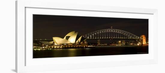 Harbour Sydney, Opera and Harbour Bridge in Sydney, New South Wales, Sydney, Australia-Thorsten Milse-Framed Photographic Print