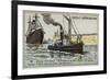 Harbour Tug-null-Framed Giclee Print