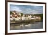 Harbour Wall and the Village of Staithes, North Yorkshire National Park, Yorkshire, England-James Emmerson-Framed Photographic Print