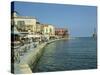 Harbour Waterfront and the Venetian Lighthouse, Chania, Crete, Greece, Europe-Terry Sheila-Stretched Canvas