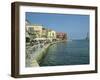 Harbour Waterfront and the Venetian Lighthouse, Chania, Crete, Greece, Europe-Terry Sheila-Framed Photographic Print