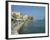 Harbour Waterfront and the Venetian Lighthouse, Chania, Crete, Greece, Europe-Terry Sheila-Framed Photographic Print