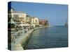 Harbour Waterfront and the Venetian Lighthouse, Chania, Crete, Greece, Europe-Terry Sheila-Stretched Canvas