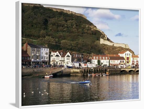 Harbour, with Castle on Hill Above, Scarborough, Yorkshire, England, United Kingdom-Adina Tovy-Framed Photographic Print