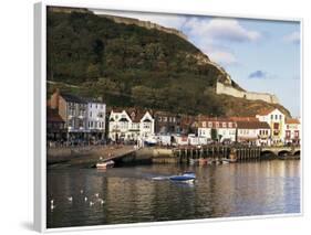 Harbour, with Castle on Hill Above, Scarborough, Yorkshire, England, United Kingdom-Adina Tovy-Framed Photographic Print