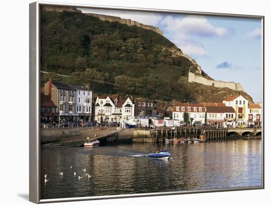 Harbour, with Castle on Hill Above, Scarborough, Yorkshire, England, United Kingdom-Adina Tovy-Framed Photographic Print