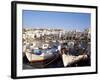 Harbour with Fishing Boats, Mykonos Town, Island of Mykonos, Cyclades, Greece-Hans Peter Merten-Framed Photographic Print