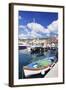 Harbour with Fishing Boats, Porto Azzuro, Island of Elba, Livorno Province, Tuscany, Italy-Markus Lange-Framed Photographic Print