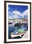 Harbour with Fishing Boats, Porto Azzuro, Island of Elba, Livorno Province, Tuscany, Italy-Markus Lange-Framed Photographic Print