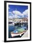 Harbour with Fishing Boats, Porto Azzuro, Island of Elba, Livorno Province, Tuscany, Italy-Markus Lange-Framed Photographic Print