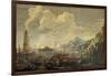 Harbour with Lighthouse and Ships-Salvator Rosa-Framed Giclee Print