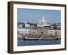 Harbour with Lutheran Cathedral Rising Behind, Helsinki, Finland, Scandinavia-Ken Gillham-Framed Photographic Print