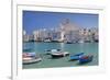 Harbour with Old Town and Cathedral, Giovinazzo, Province of Bari, Apulia, Italy-Markus Lange-Framed Photographic Print