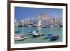 Harbour with Old Town and Cathedral, Giovinazzo, Province of Bari, Apulia, Italy-Markus Lange-Framed Photographic Print