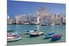 Harbour with Old Town and Cathedral, Giovinazzo, Province of Bari, Apulia, Italy-Markus Lange-Mounted Photographic Print