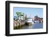 Harbour with ships and lift bridge, Cuxhaven, Lower Saxony, Germany, Europe-Torsten Krüger-Framed Photographic Print