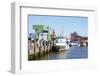 Harbour with ships and lift bridge, Cuxhaven, Lower Saxony, Germany, Europe-Torsten Krüger-Framed Photographic Print