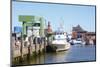 Harbour with ships and lift bridge, Cuxhaven, Lower Saxony, Germany, Europe-Torsten Krüger-Mounted Photographic Print