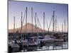 Harbour with Volcanic Island of Pico Beyond, Horta, Faial Island, Azores, Portugal-Alan Copson-Mounted Photographic Print