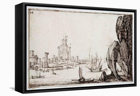 Harbour-Jacques Callot-Framed Stretched Canvas