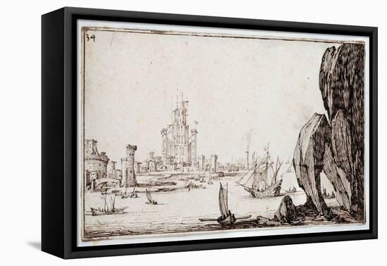 Harbour-Jacques Callot-Framed Stretched Canvas