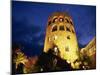 Harbourside Watchtower Illuminated at Night, Puerto Banus, Marbella, Andalucia, Spain, Europe-Tomlinson Ruth-Mounted Photographic Print