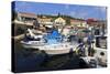 Harbourside with Boats and Cafes, Fiskardo, Kefalonia (Cephalonia)-Eleanor Scriven-Stretched Canvas