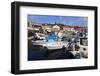 Harbourside with Boats and Cafes, Fiskardo, Kefalonia (Cephalonia)-Eleanor Scriven-Framed Photographic Print