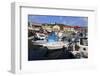 Harbourside with Boats and Cafes, Fiskardo, Kefalonia (Cephalonia)-Eleanor Scriven-Framed Photographic Print