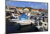 Harbourside with Boats and Cafes, Fiskardo, Kefalonia (Cephalonia)-Eleanor Scriven-Mounted Photographic Print