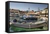 Harbourside with Boats-Eleanor-Framed Stretched Canvas