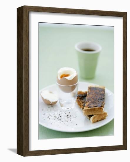 Hard-Boiled Breakfast Egg and Toast with Vegemite-Tanya Zouev-Framed Photographic Print