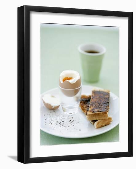 Hard-Boiled Breakfast Egg and Toast with Vegemite-Tanya Zouev-Framed Photographic Print