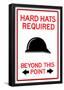 Hard Hats Required Past This Point Sign Poster-null-Framed Poster