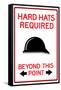 Hard Hats Required Past This Point Sign Poster-null-Framed Stretched Canvas