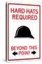 Hard Hats Required Past This Point Sign Poster-null-Stretched Canvas