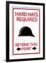 Hard Hats Required Past This Point-null-Framed Art Print