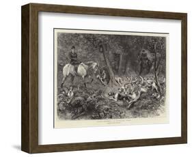 Hard Pressed, a Woodland Scene-John Charlton-Framed Giclee Print