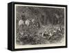 Hard Pressed, a Woodland Scene-John Charlton-Framed Stretched Canvas