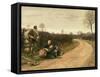 Hard Times, 1885-Hubert von Herkomer-Framed Stretched Canvas