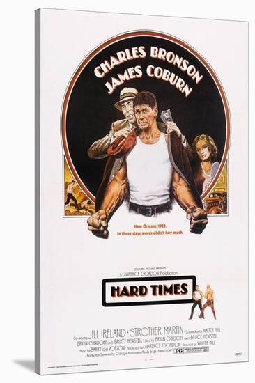 Hard Times, Top from Left: James Coburn, Charles Bronson, Jill Ireland, 1975-null-Stretched Canvas