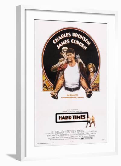 Hard Times, Top from Left: James Coburn, Charles Bronson, Jill Ireland, 1975-null-Framed Art Print